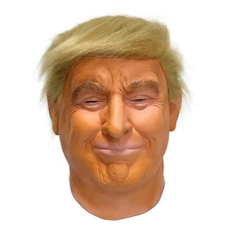 Halloween Trump Mask Easter Day Carnival Realistic Latex Headgear Fans Characters Cosplay Trump Presidential Funny Headgear