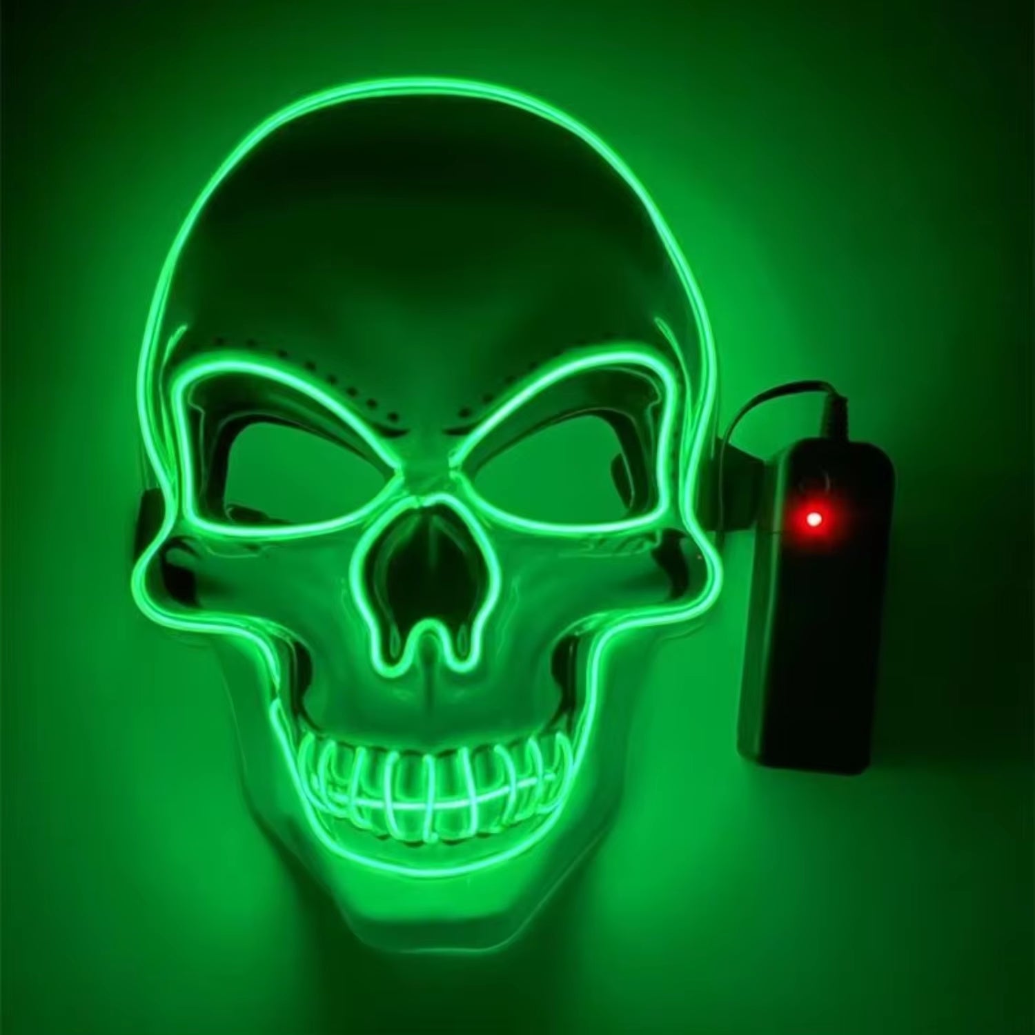 Halloween Festival Parties Costume Supplies Favor LED Light up Scary Mask Spooky Skull Mask Cosplay Skeleton Mask