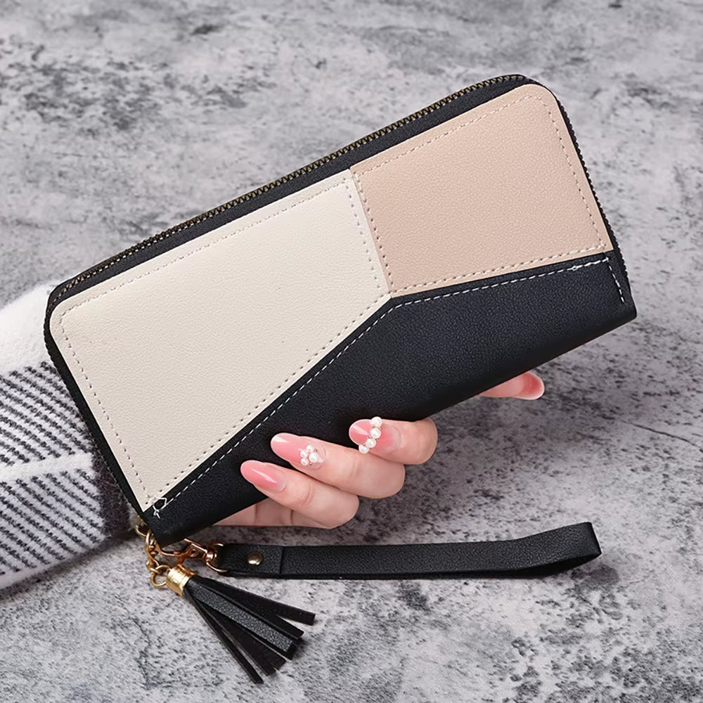 Handheld Wallet, Ladies' Multifunctional Large Capacity Wallet, Can Hold Mobile Phones