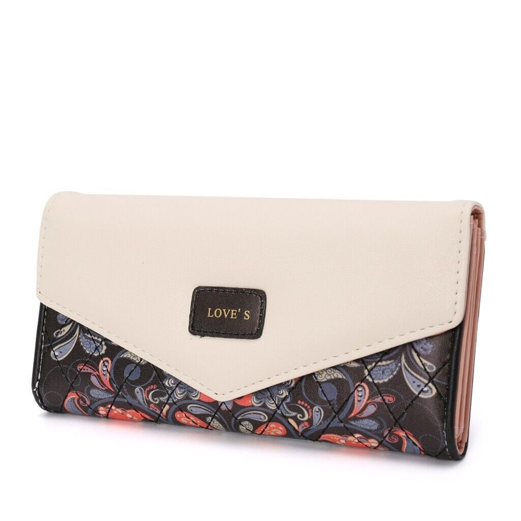 Fashion Women Leather Envelope Clutch Wallet Long Card Holder Purse Bag Handbag