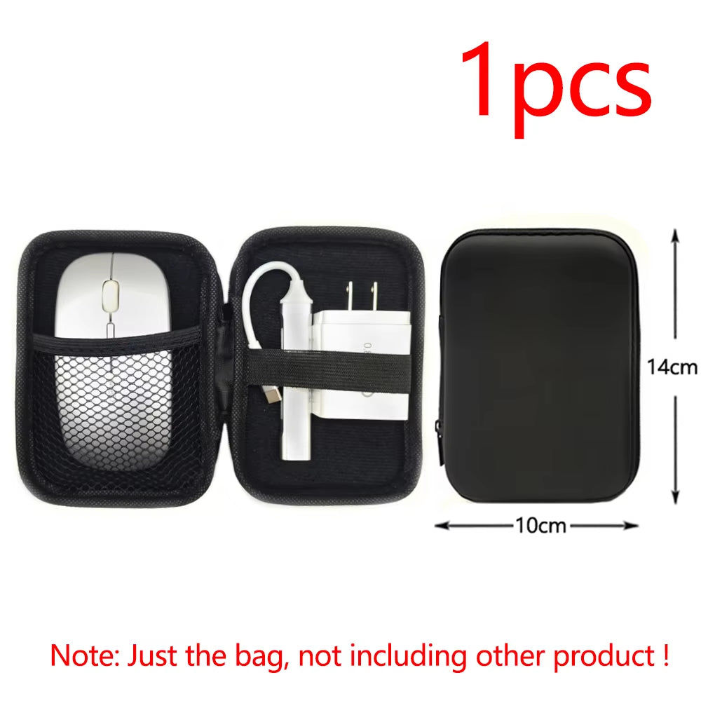 Earphone Data Storage Bag Oval Square Rectangle Cable Organizer Bags Mini Zipper Pouch Tech Gadgets Portable Charger U Disk Case