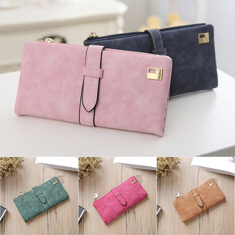 Women Long Wallet Clutch Leather Card Holder Pocket Handbag Slim Purse Bag Gift