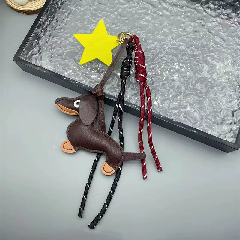 Braided Rope Bag Pendant High-Grade Keychain Pendant Ruth'S Same Style Dachshund Pendant Suitable for Phone Bag Accessories