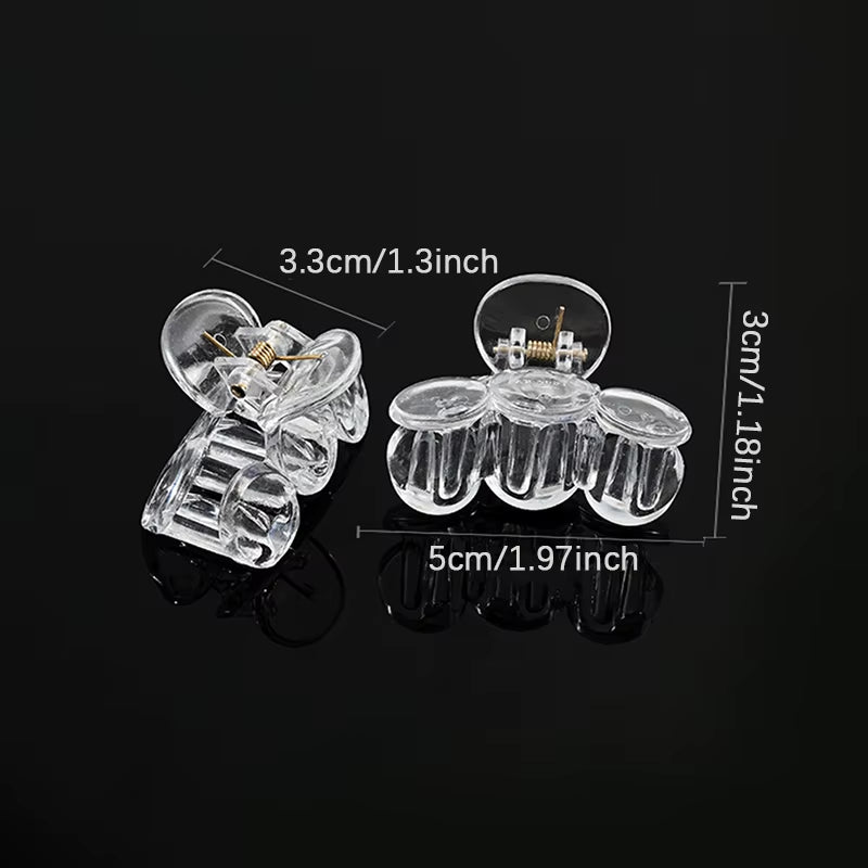 Acrylic Clear Claw Transparent Plastic Hair Clips Blank Hairpin Base for DIY Jewelry Making Fashion Girls Hair Accessories