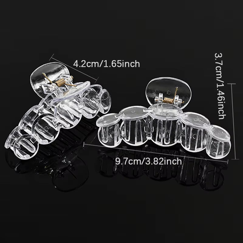 Acrylic Clear Claw Transparent Plastic Hair Clips Blank Hairpin Base for DIY Jewelry Making Fashion Girls Hair Accessories