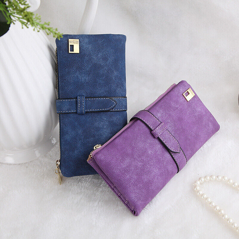 Women Long Wallet Clutch Leather Card Holder Pocket Handbag Slim Purse Bag Gift