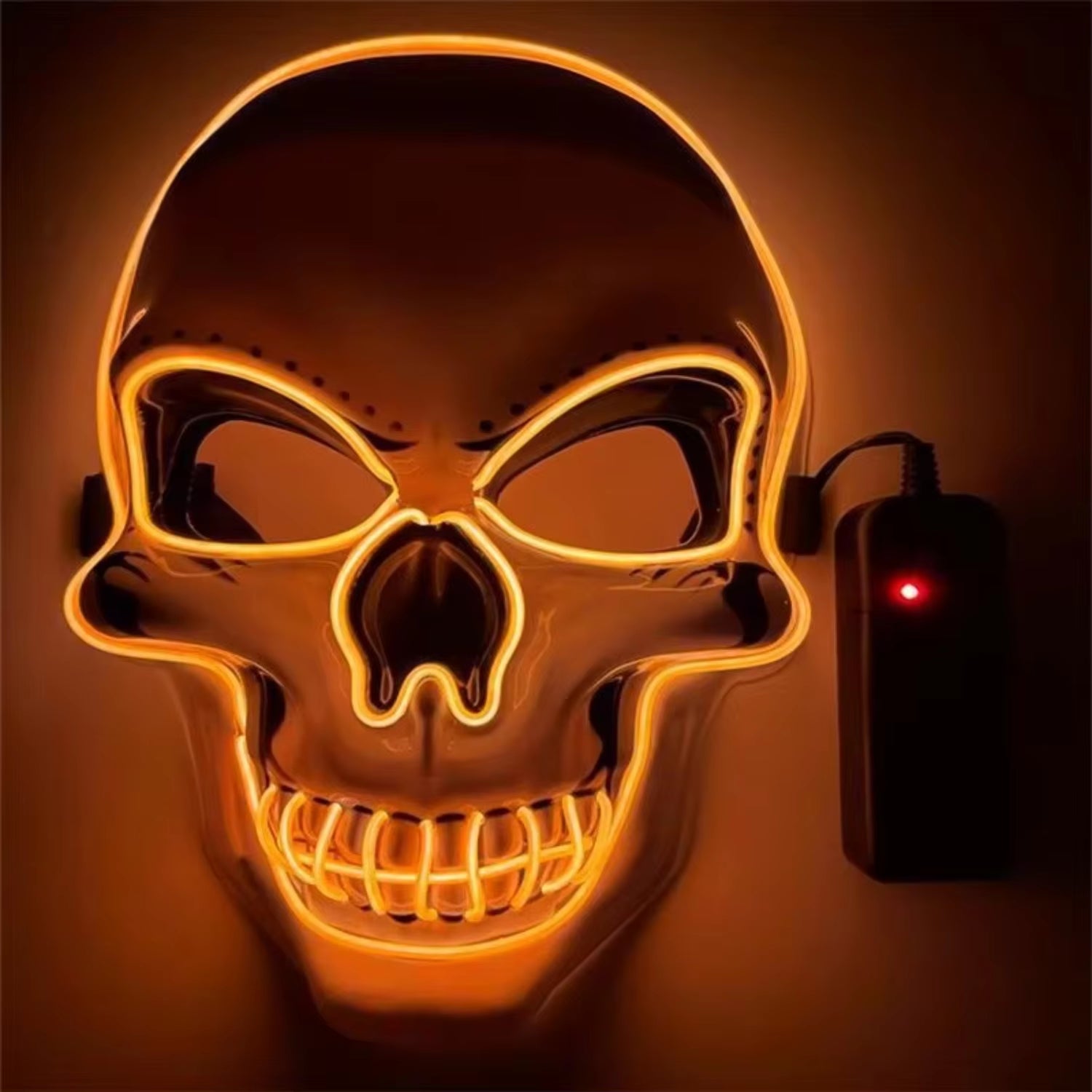 Halloween Festival Parties Costume Supplies Favor LED Light up Scary Mask Spooky Skull Mask Cosplay Skeleton Mask