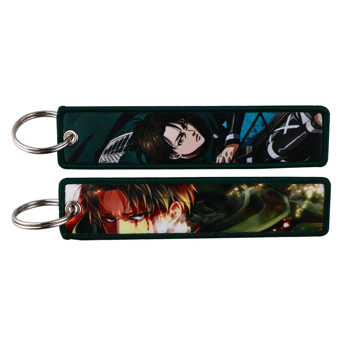 Japanese Anime Cool Embroidery Key Fobs Key Tag Motorcycles Cars Backpack Chaveiro Keychain for Friends Fashion Key Ring Gifts