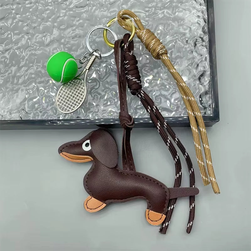 Braided Rope Bag Pendant High-Grade Keychain Pendant Ruth'S Same Style Dachshund Pendant Suitable for Phone Bag Accessories