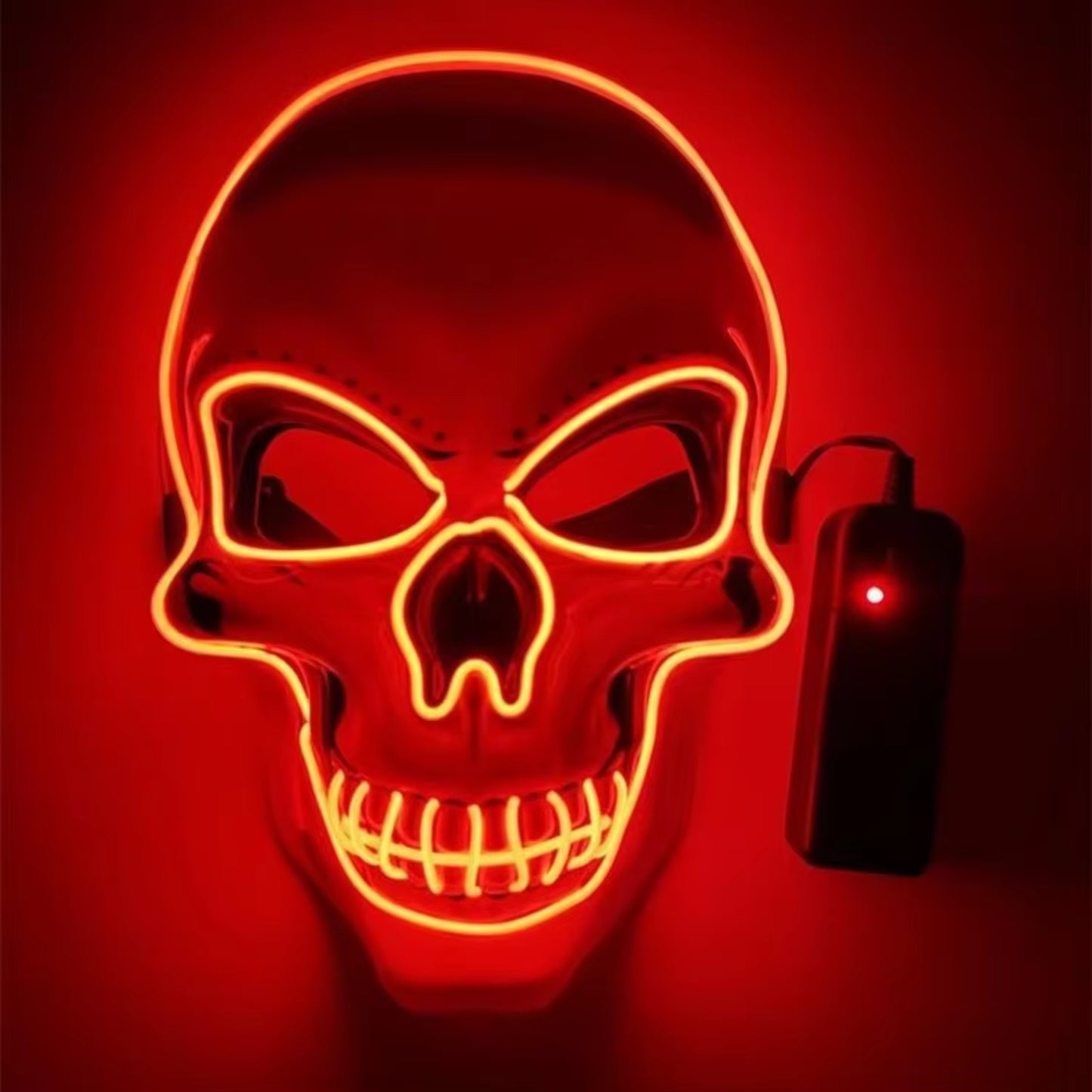 Halloween Festival Parties Costume Supplies Favor LED Light up Scary Mask Spooky Skull Mask Cosplay Skeleton Mask