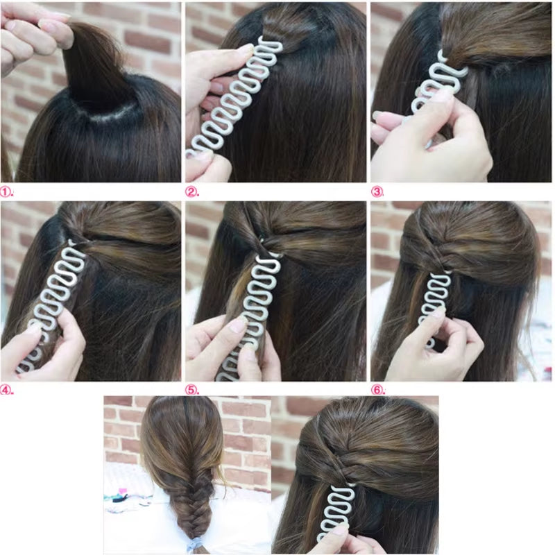 1Pcs Braiding Tools DIY Women Hair Accessories Braid Styling Hairpins Barrettes Magic Donut Bun Twist Hair Clips Hairstyle