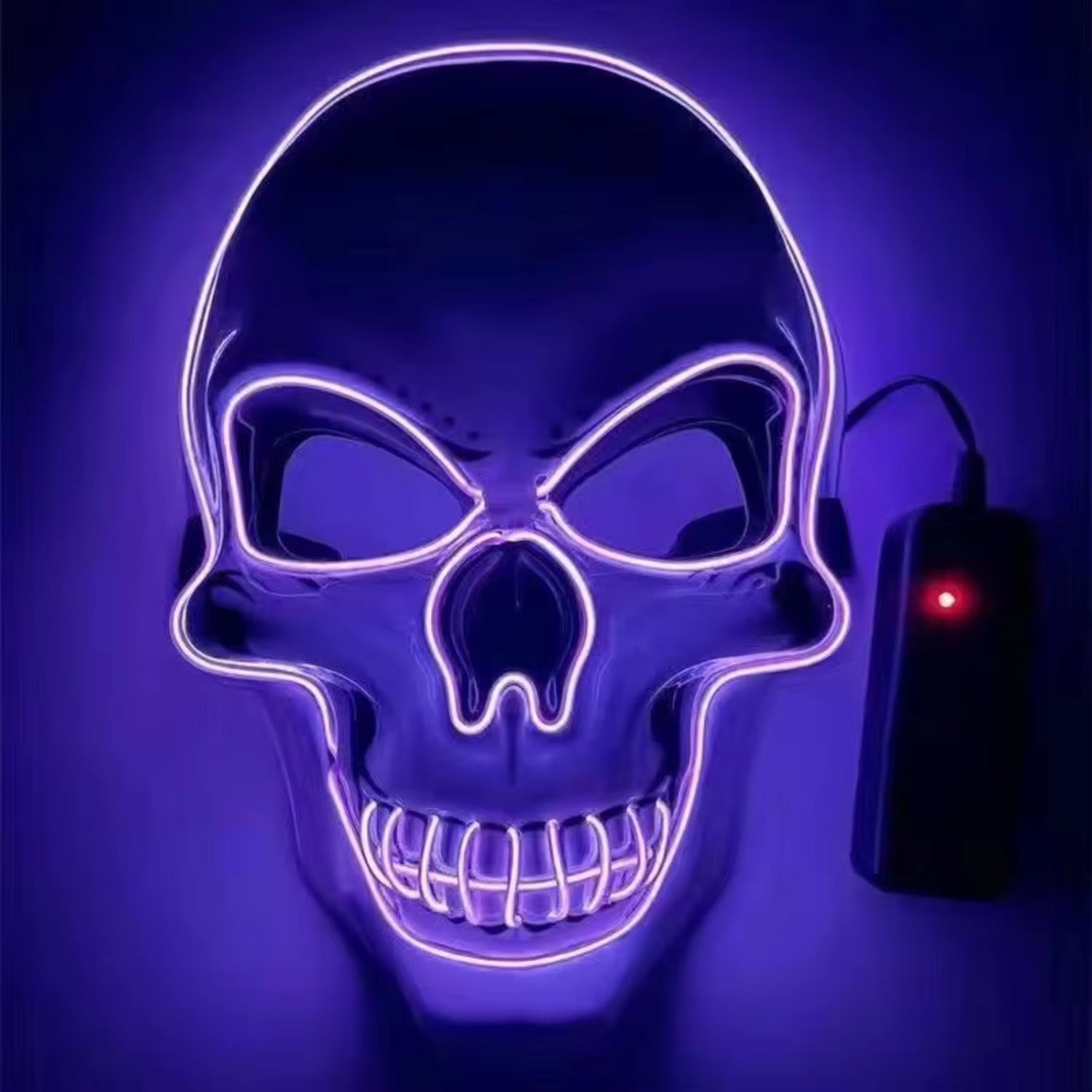 Halloween Festival Parties Costume Supplies Favor LED Light up Scary Mask Spooky Skull Mask Cosplay Skeleton Mask