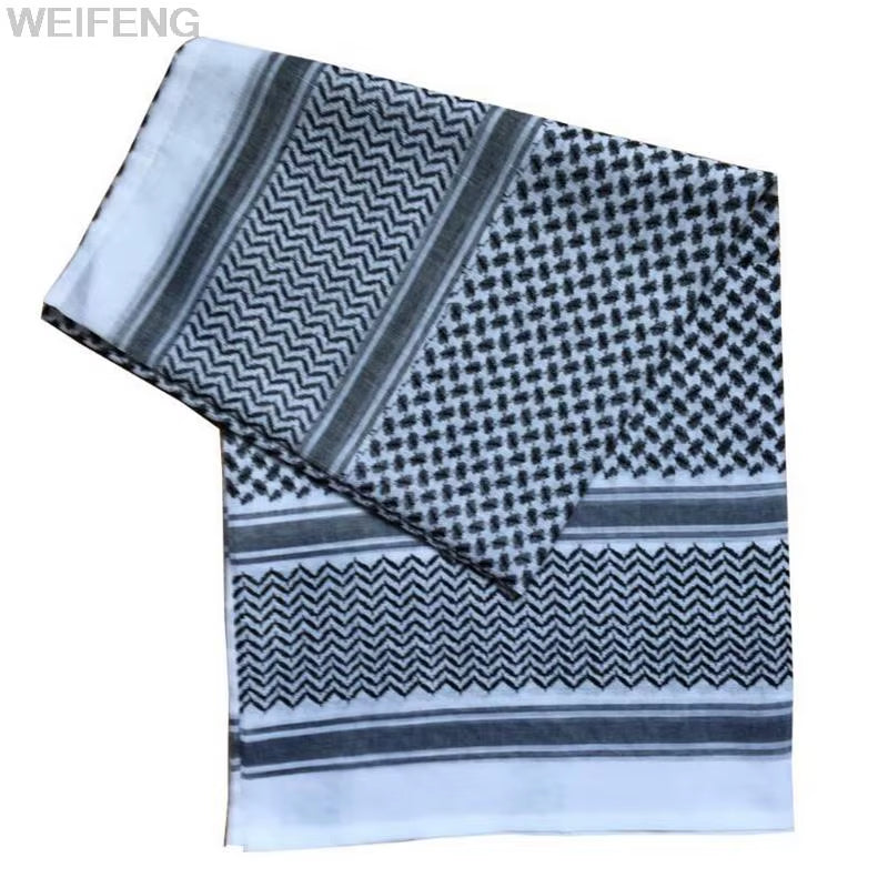 Muslim Shemagh Scarf Traditional Islamic Accessories Headscarf Islamic Neck Wrap Headscarf Windproof Arab Keffiyeh Shemagh Scarf