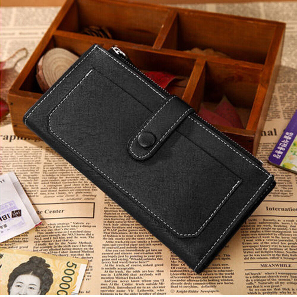 Women'S Long Wallet Clutch Leather Purse Credit Card Holder Phone Handbag Gifts