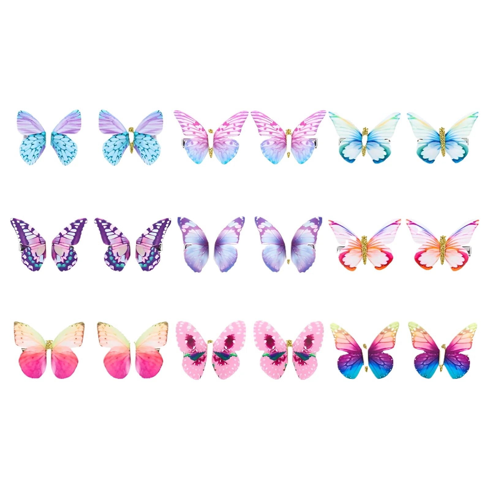 18 Pcs Butterfly Hair Clips, Hair Snap Clips Barrettes for Baby Girls Hair Accessories (Fresh Styles)