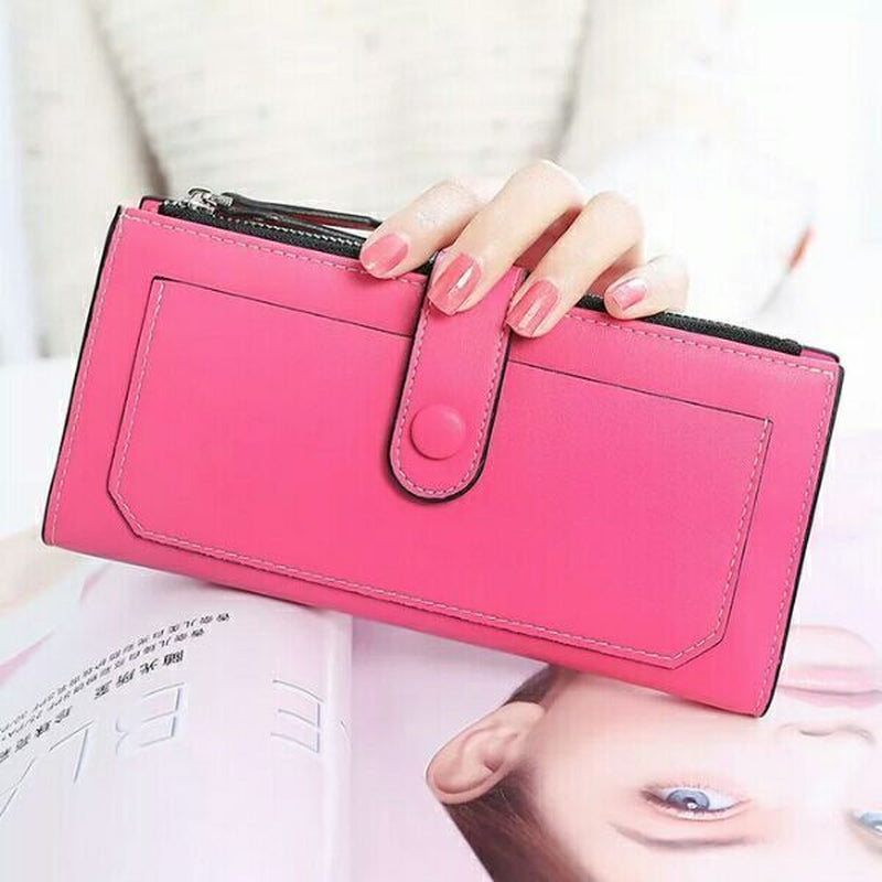 Women'S Long Wallet Clutch Leather Purse Credit Card Holder Phone Handbag Gifts