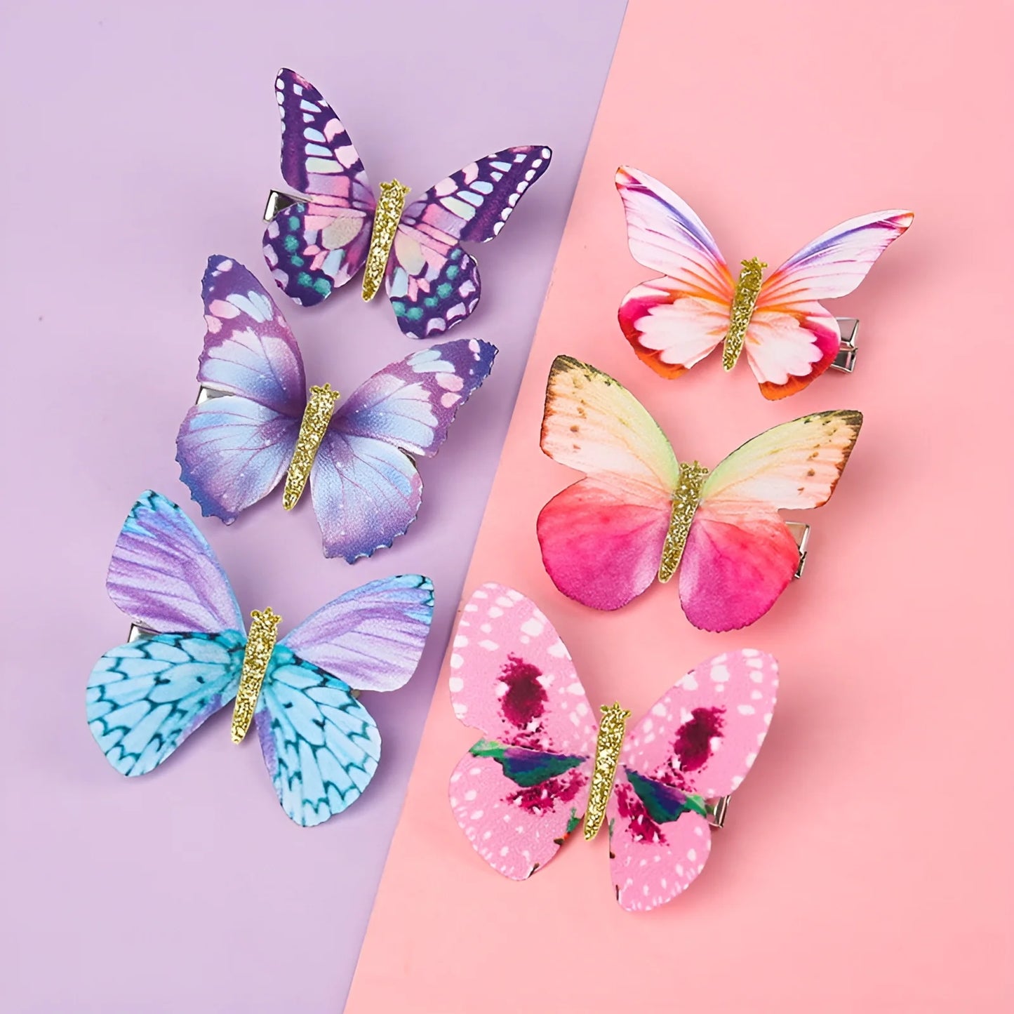 18 Pcs Butterfly Hair Clips, Hair Snap Clips Barrettes for Baby Girls Hair Accessories (Fresh Styles)