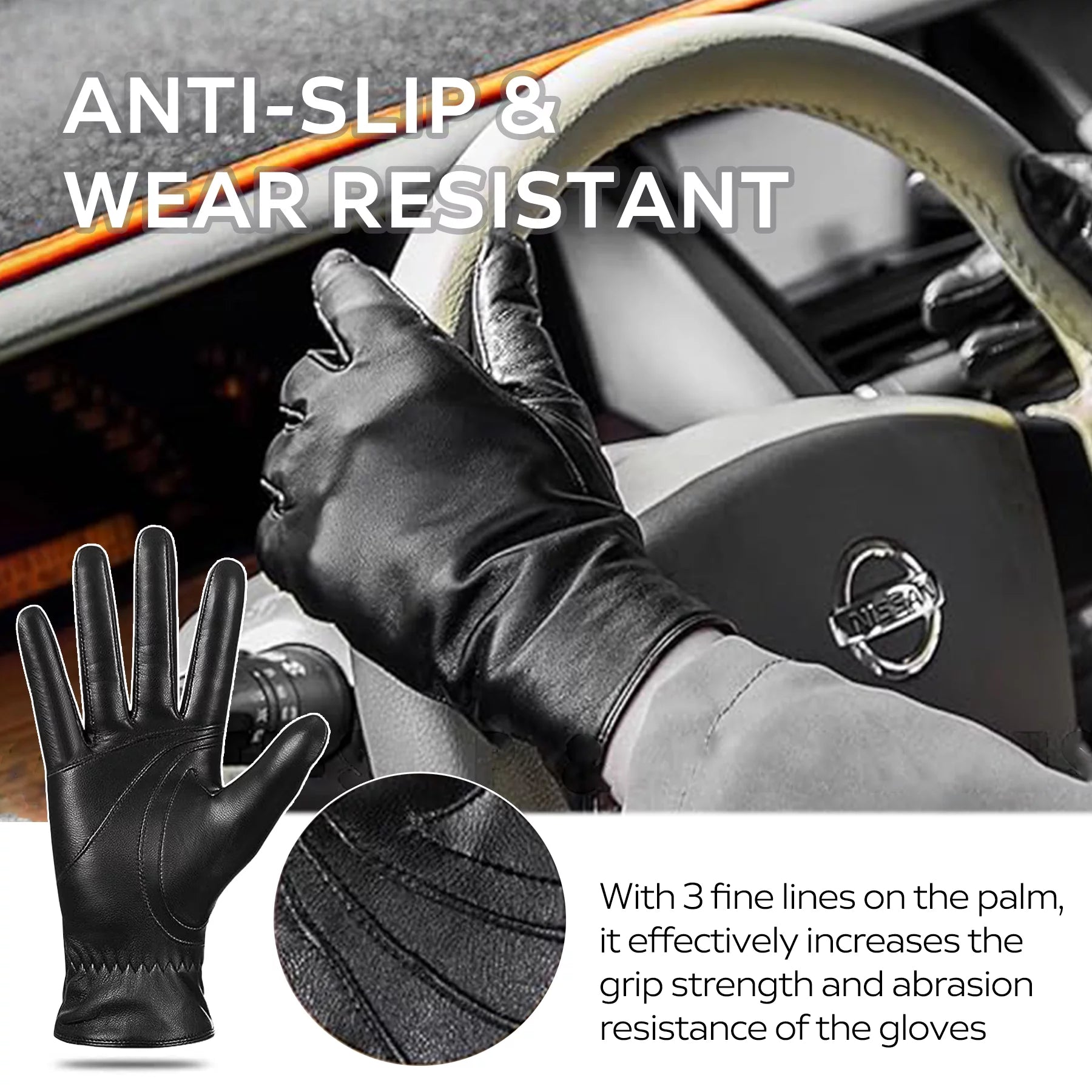 Women'S Winter Sheepskin Leather Gloves with Thermal Cashmere Lining - Stylish Touchscreen Driving Gloves