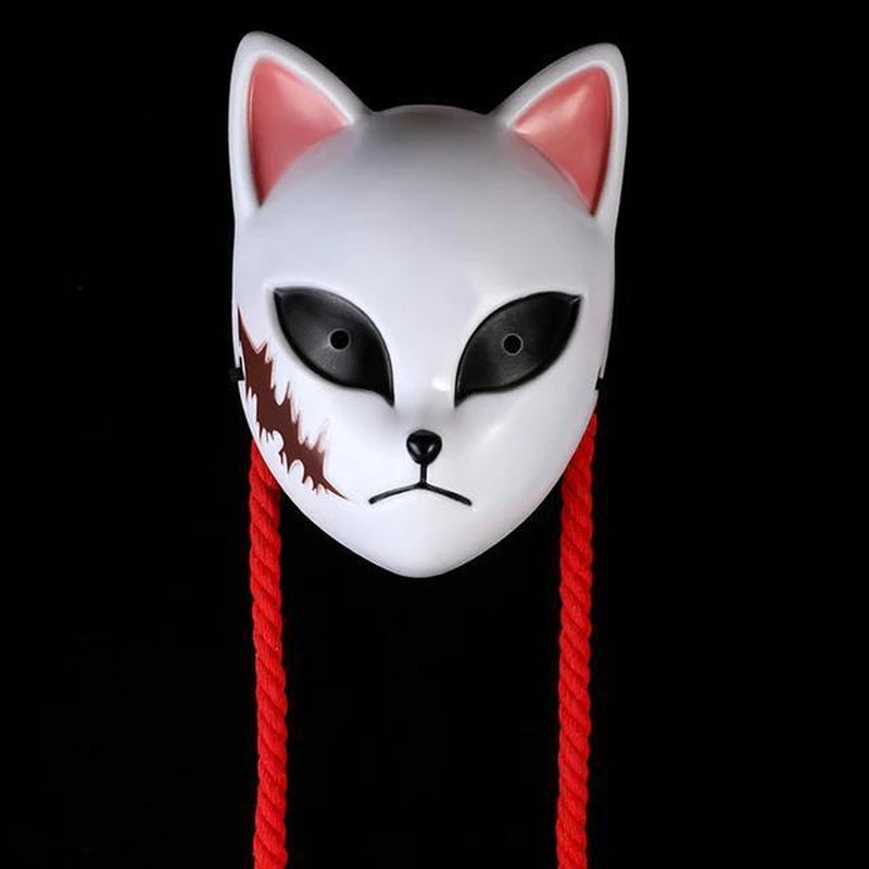 Japanese Anime Demon Fox Mask Cosplay Sabito Makomo Tanjiro Thicken Plastic Anim