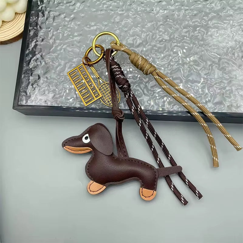 Braided Rope Bag Pendant High-Grade Keychain Pendant Ruth'S Same Style Dachshund Pendant Suitable for Phone Bag Accessories