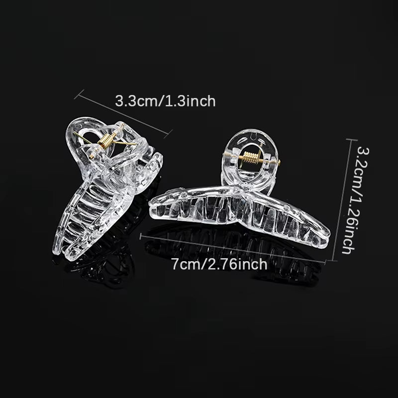 Acrylic Clear Claw Transparent Plastic Hair Clips Blank Hairpin Base for DIY Jewelry Making Fashion Girls Hair Accessories