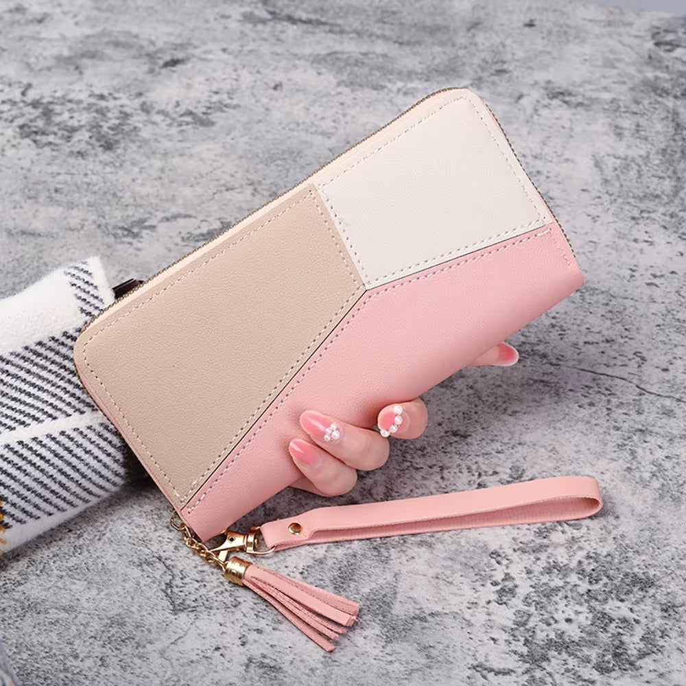 Handheld Wallet, Ladies' Multifunctional Large Capacity Wallet, Can Hold Mobile Phones