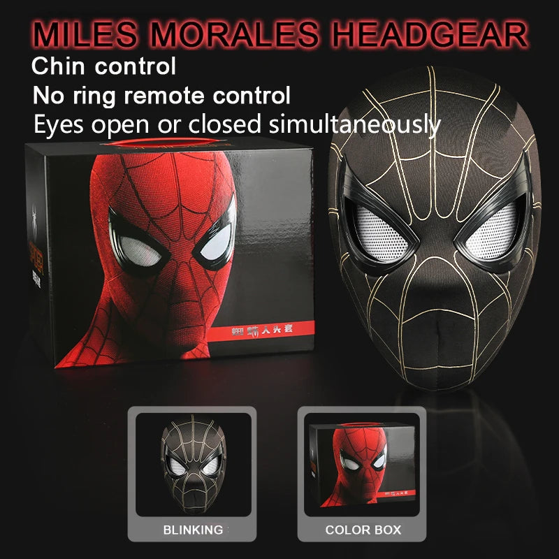 New Spider-Man:No Way Home Spider Man Mask Luxury Helmet Rechargeable Remote Eyes Movable Mask Cosplay Decoration Gift Toys