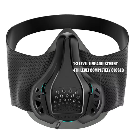 Detachable Breathable Shock Resistant Protective Sports Mask Black Running Fitness High Altitude Training Fit Sports Mask