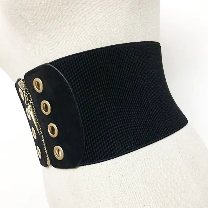 Plus Size Elastic Corset Belt Female Waist Wide Belts for Women High Quality Stretch Cummerbunds Designer Big Dress Waistband