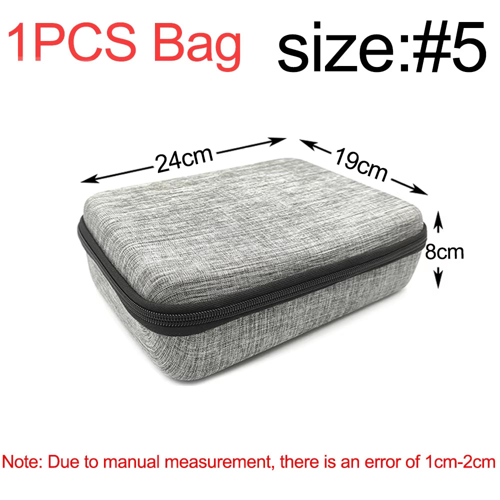 Earphone Data Storage Bag Oval Square Rectangle Cable Organizer Bags Mini Zipper Pouch Tech Gadgets Portable Charger U Disk Case