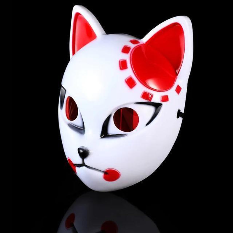 Japanese Anime Demon Fox Mask Cosplay Sabito Makomo Tanjiro Thicken Plastic Anim