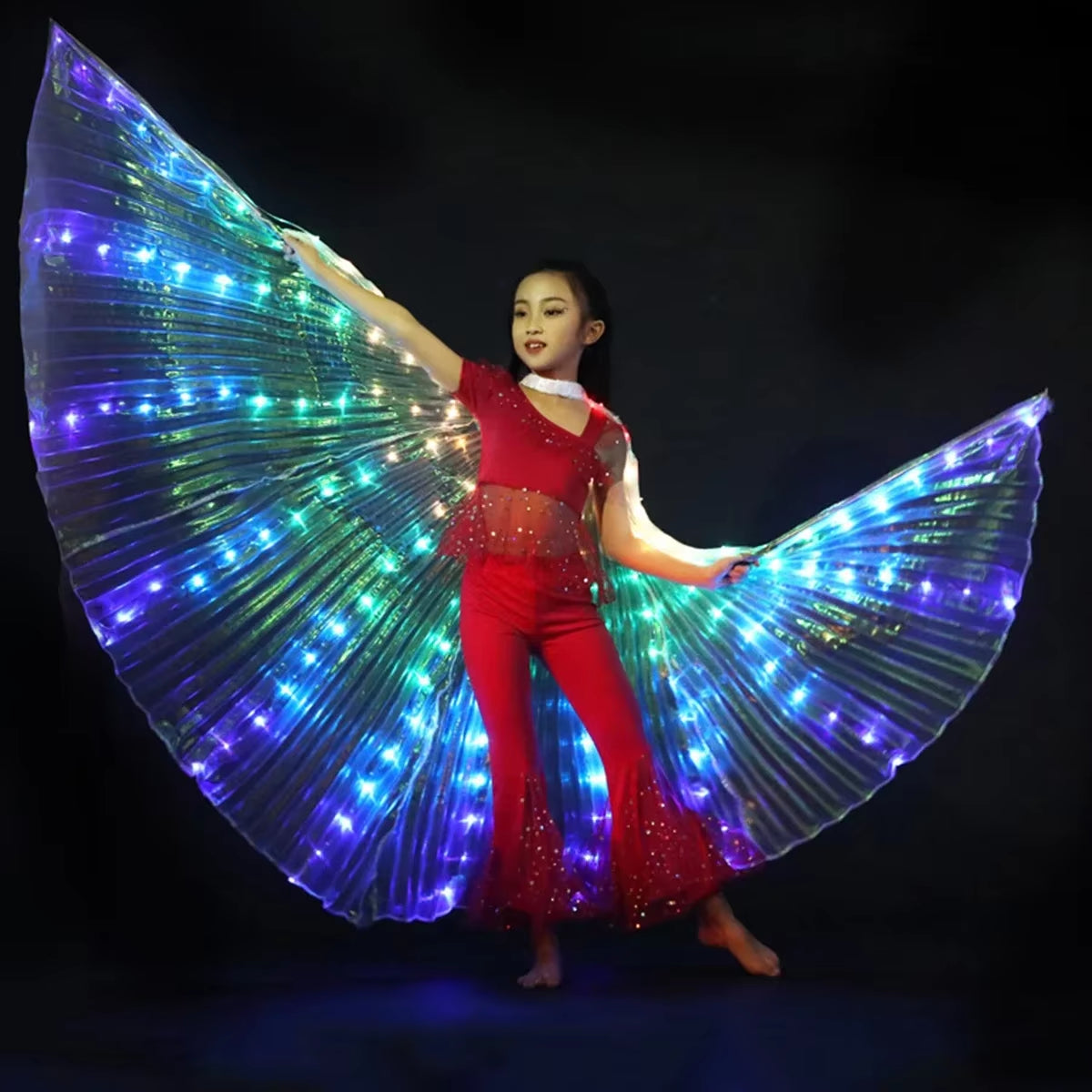 Belly Dance Isis Wings Led Isis Wings Belly Dance Accessory Wings Costume Butterfly Wings for Adult Kids Carnival Stage Party