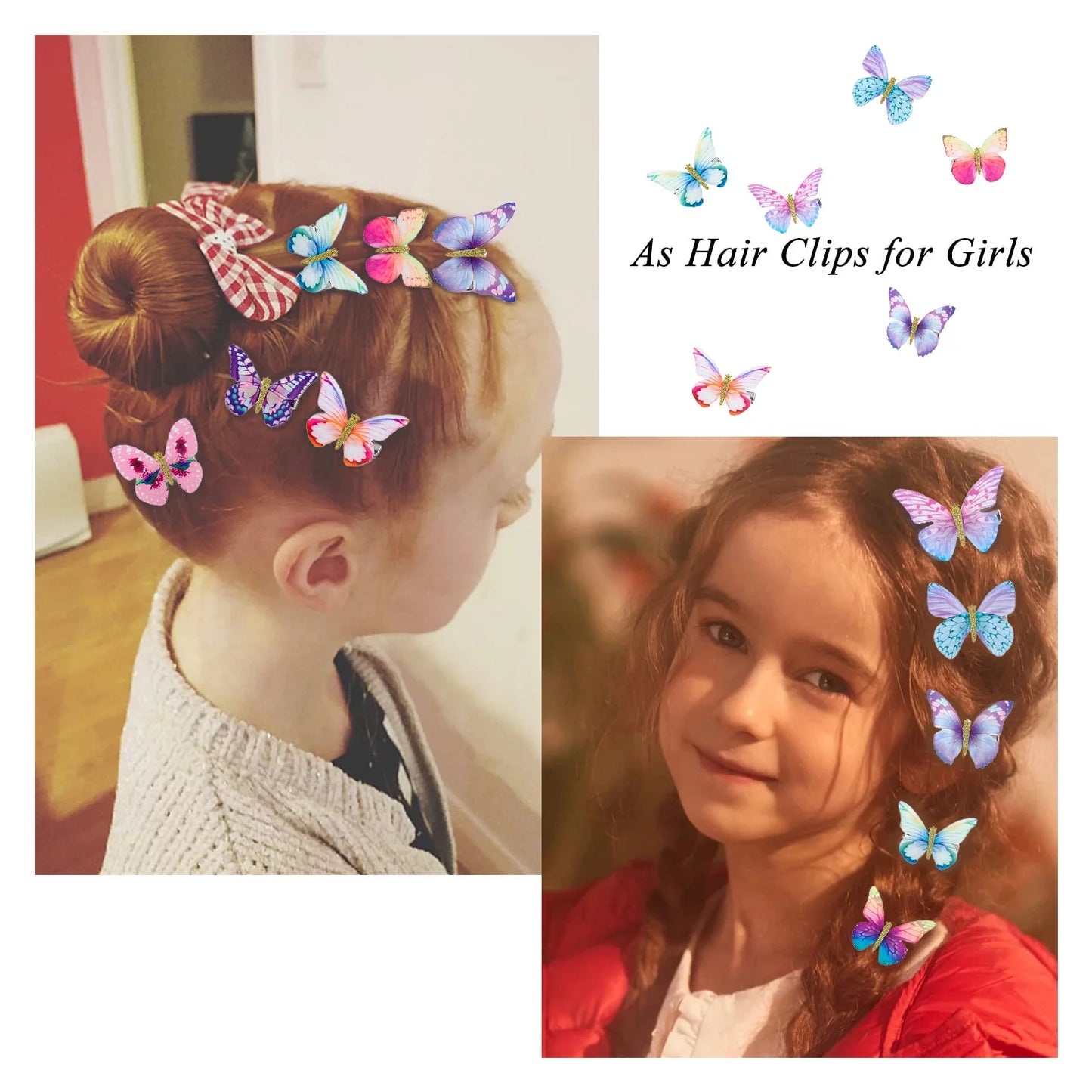 18 Pcs Butterfly Hair Clips, Hair Snap Clips Barrettes for Baby Girls Hair Accessories (Fresh Styles)