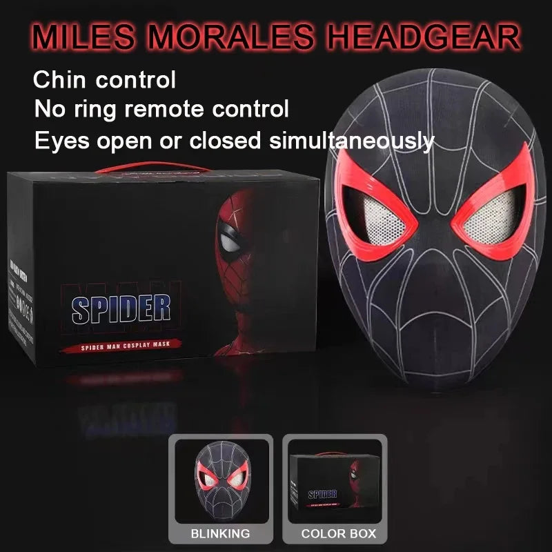 New Spider-Man:No Way Home Spider Man Mask Luxury Helmet Rechargeable Remote Eyes Movable Mask Cosplay Decoration Gift Toys