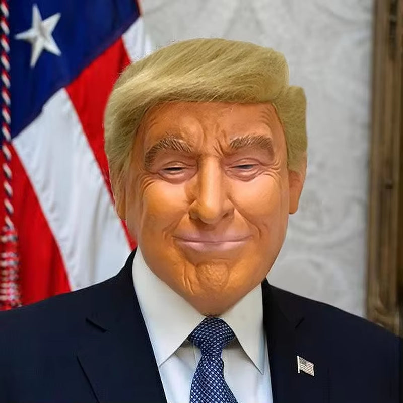 Halloween Trump Mask Easter Day Carnival Realistic Latex Headgear Fans Characters Cosplay Trump Presidential Funny Headgear