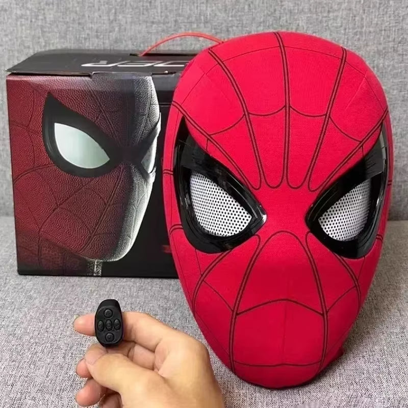 New Mascara Miles Spiderman Headgear Cosplay Moving Eyes Electronic Mask 1:1 Remote Control Creative Cool Adult Kid Toys Gifts