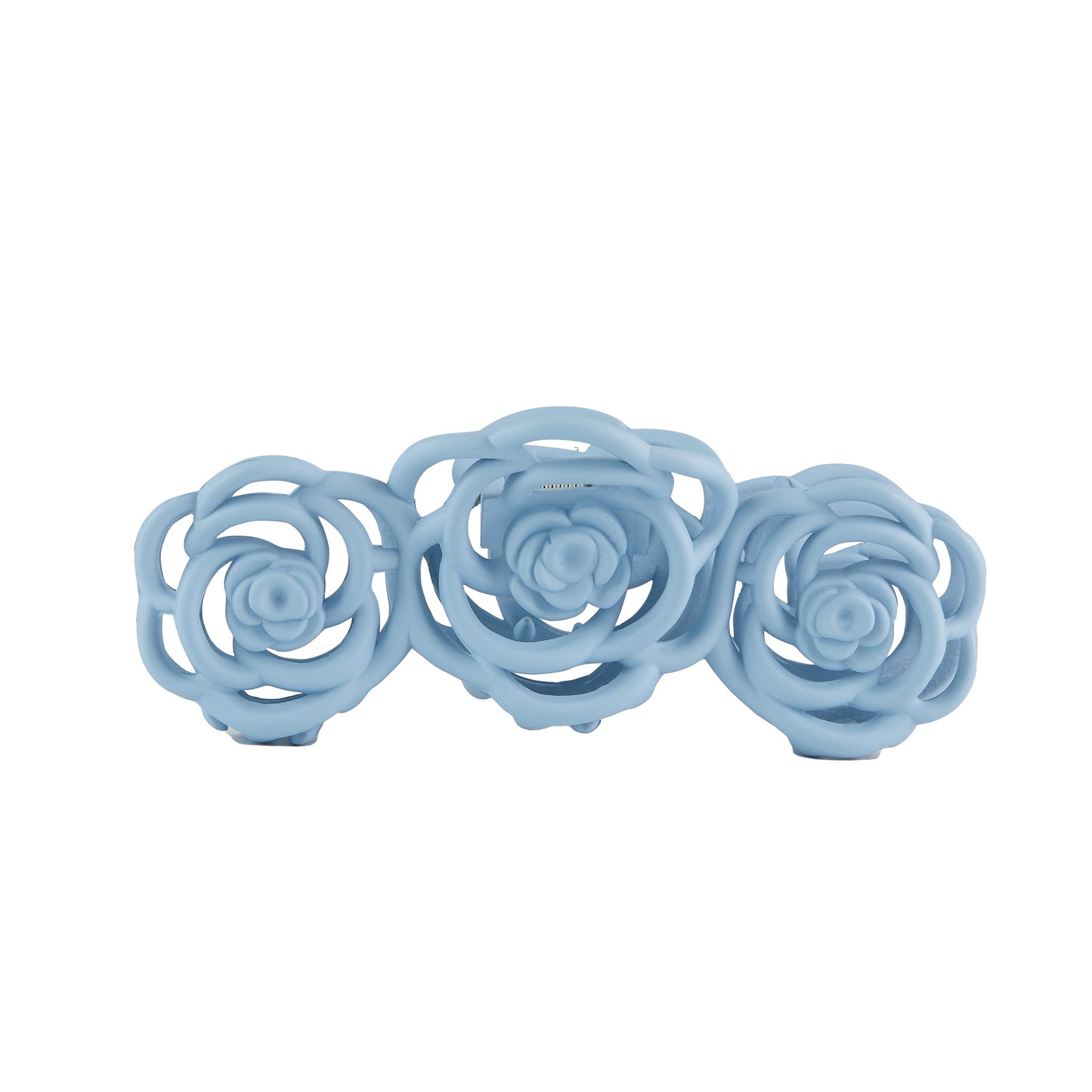 Large Rose Claw Hair Clip for Women & Girls | for All Hair Types Banana Barrette | French Butterfly Hair Clip | Light Blue, 1PC