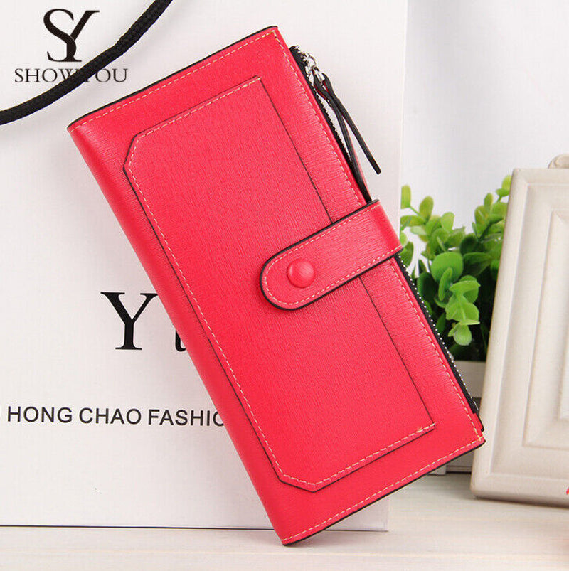 Women'S Long Wallet Clutch Leather Purse Credit Card Holder Phone Handbag Gifts